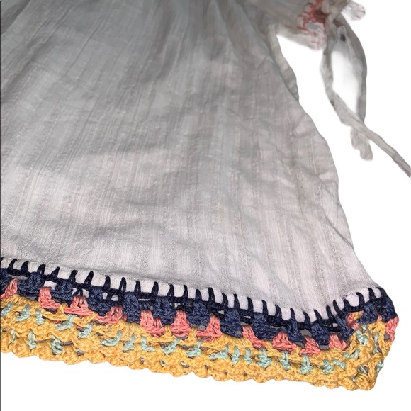 Banjara Womens Off the Shoulder Top Crochet Trim Cottagecore - Picture 2 of 4